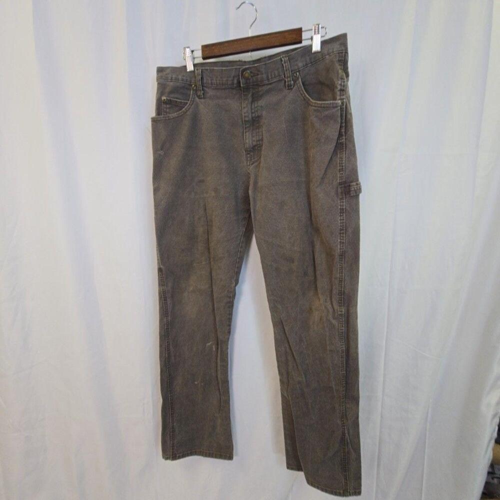 Dickies Jeans Mens 36x31 Brown Medium Wash Relaxed Straight Leg Workwear Denim